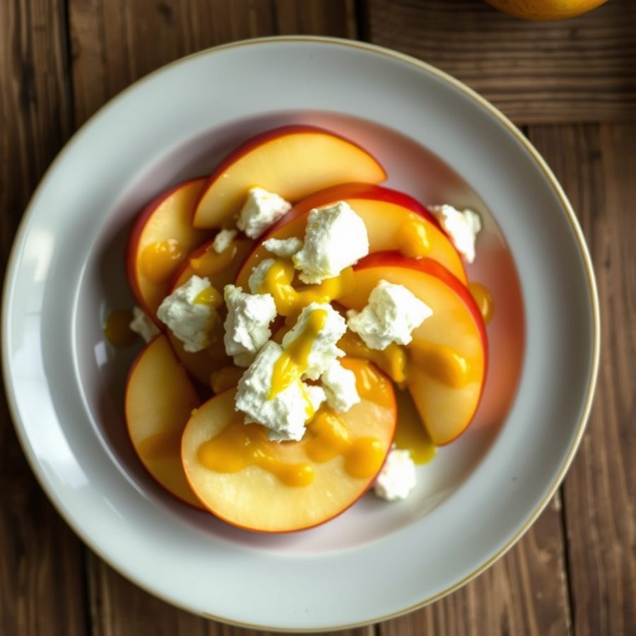 Apple with Mustard and Goat Cheese