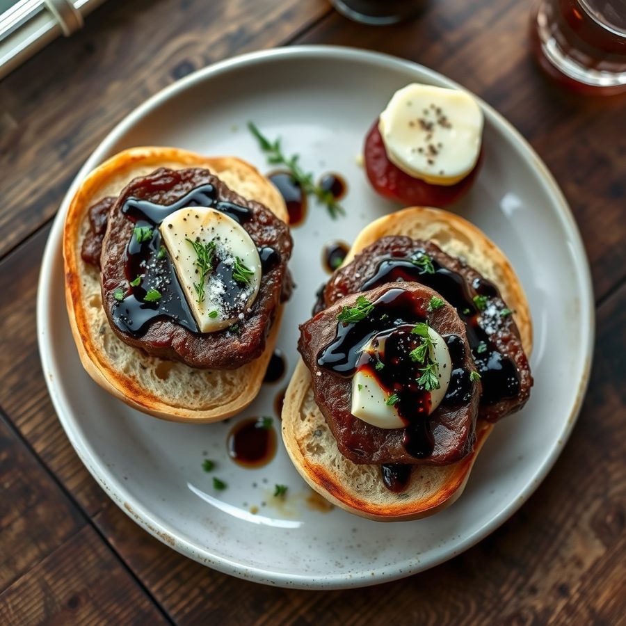 Balsamic Steak and Brie Paninis