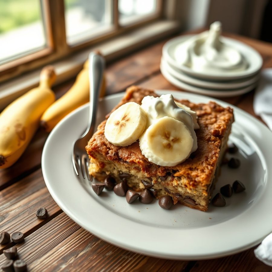 Banana Chocolate Bread Pudding