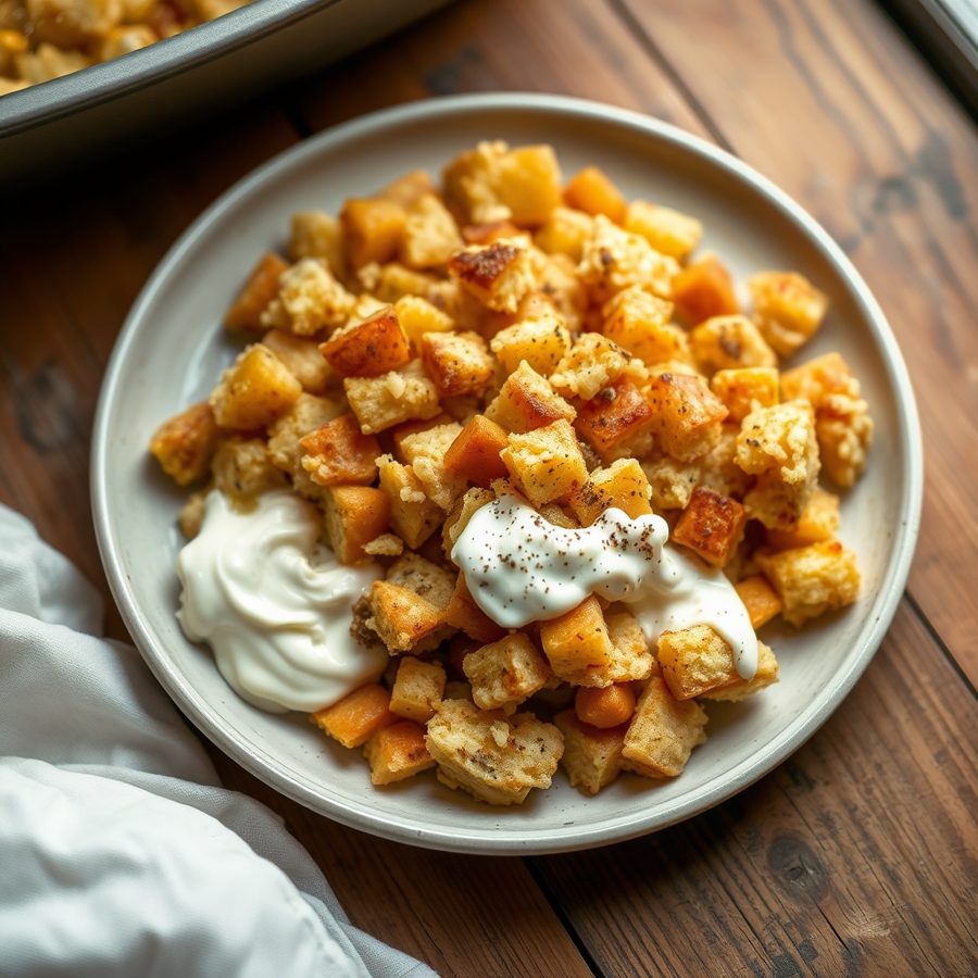 Cheesy Mascarpone Cornbread Stuffing