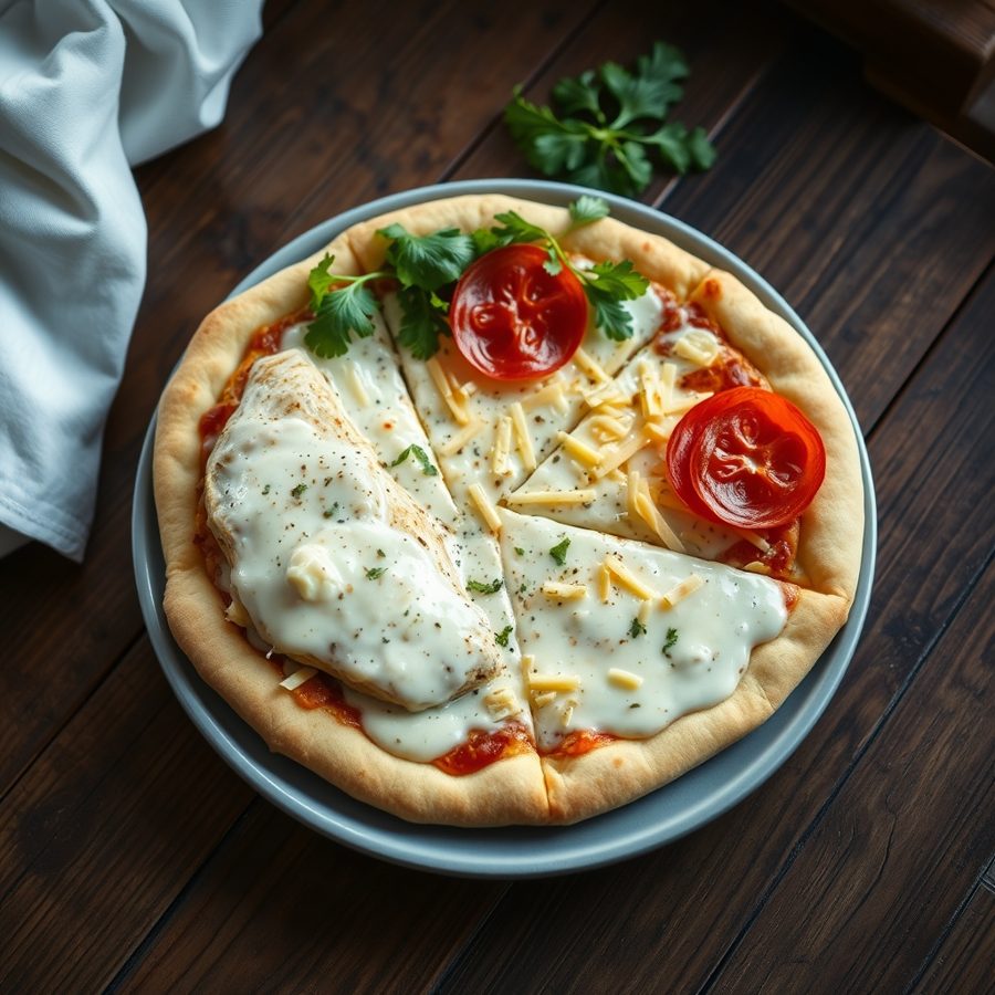 Chicken Alfredo Pizza