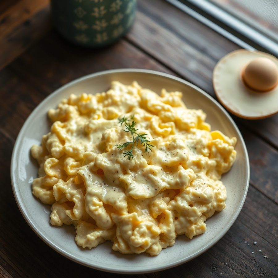 Creamy Cornstarch Scrambled Eggs