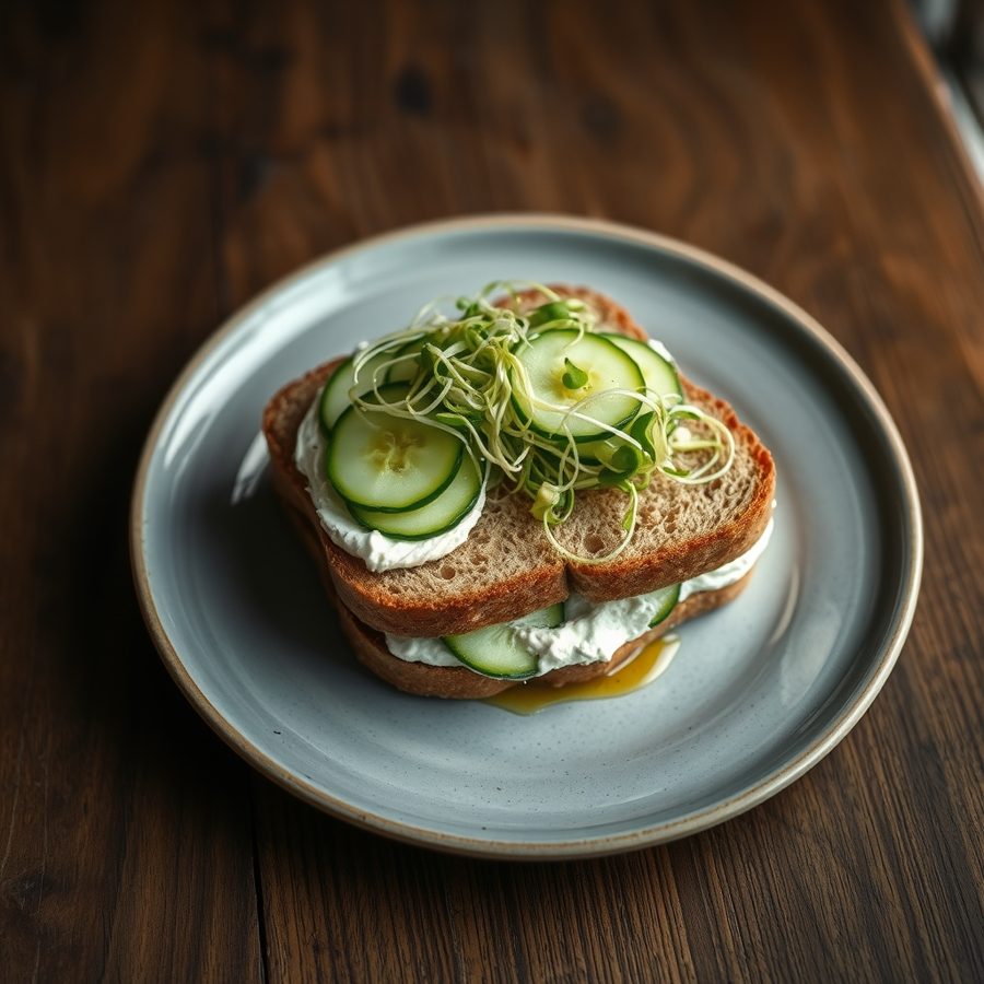 Cucumber Sprout Sandwich