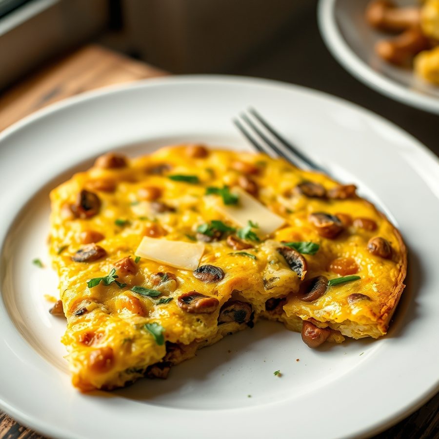Fall Chanterelle Mushroom Frittata