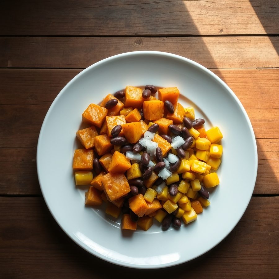 Ikijumba n'Umutsima (Rwandan Sweet Potato Stew with Corn and Bean Dish)