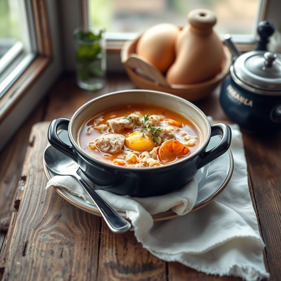 Soupe all'Imperatrice (Italian Soup with Poultry Quenelles)