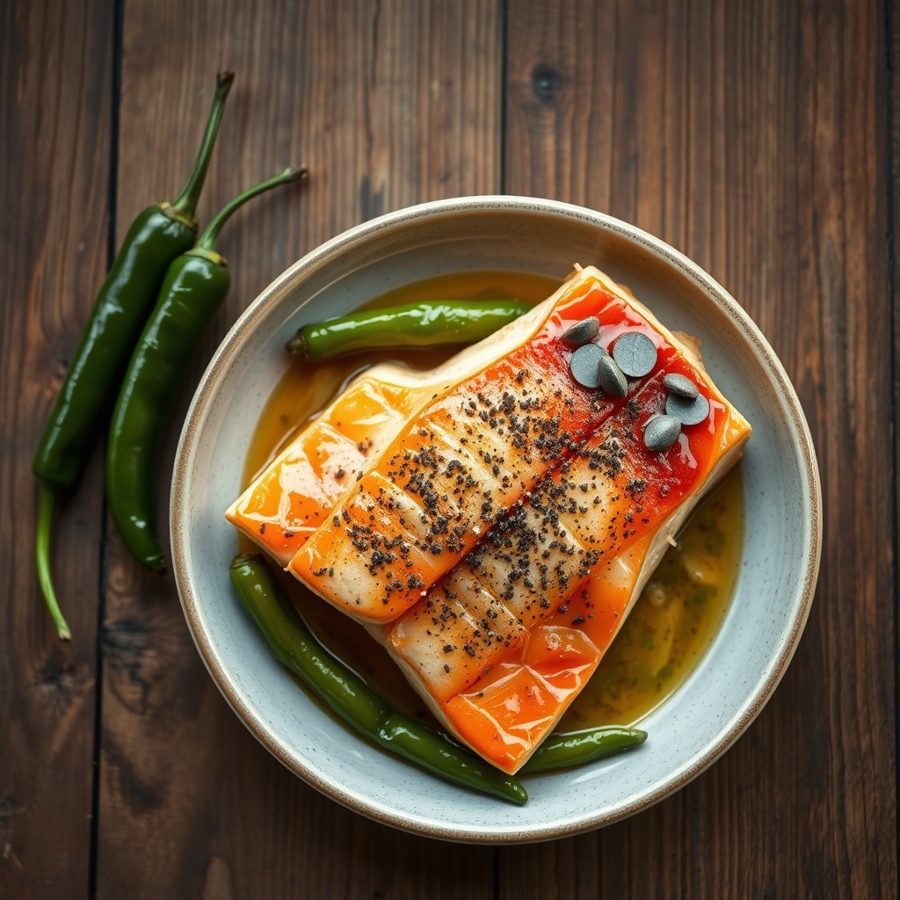 Jalapeno Glazed Seared Salmon