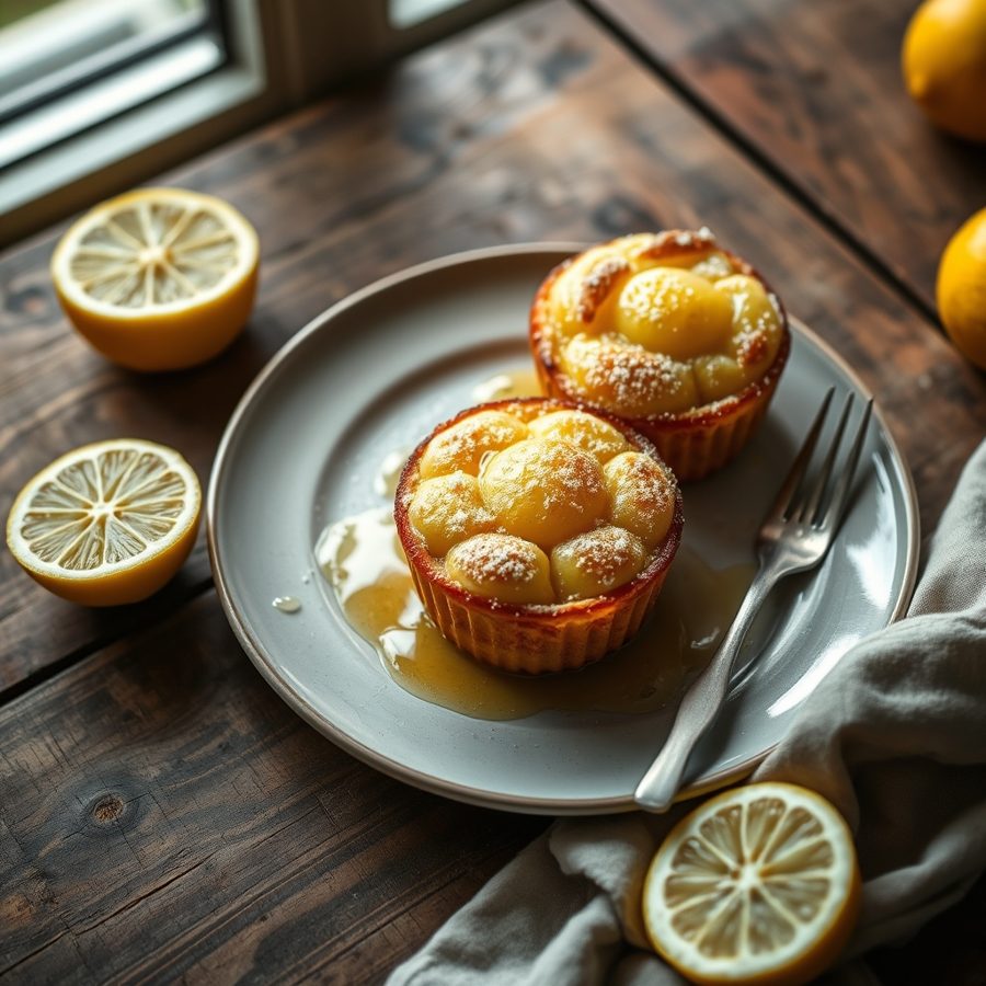Baked Lemon Puddings