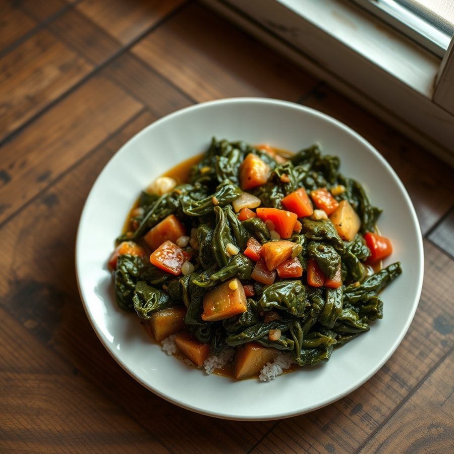 Liberian Collard Greens Stew