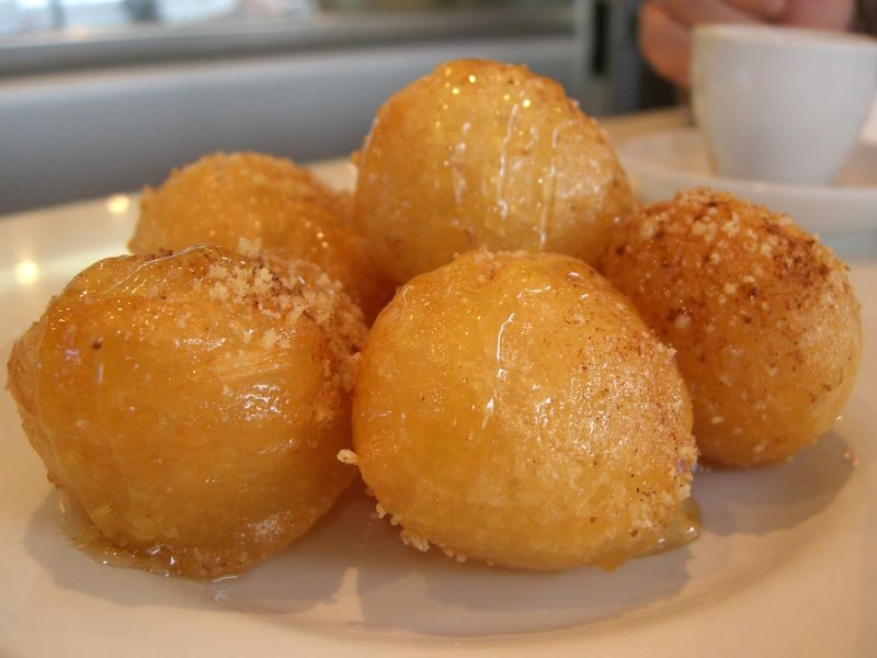 Loukoumas (Greek Donuts with Honey)