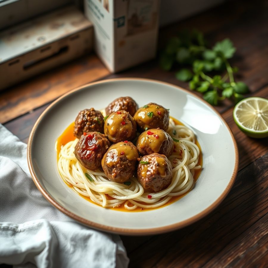 Meatballs with Honey Lime Sauce