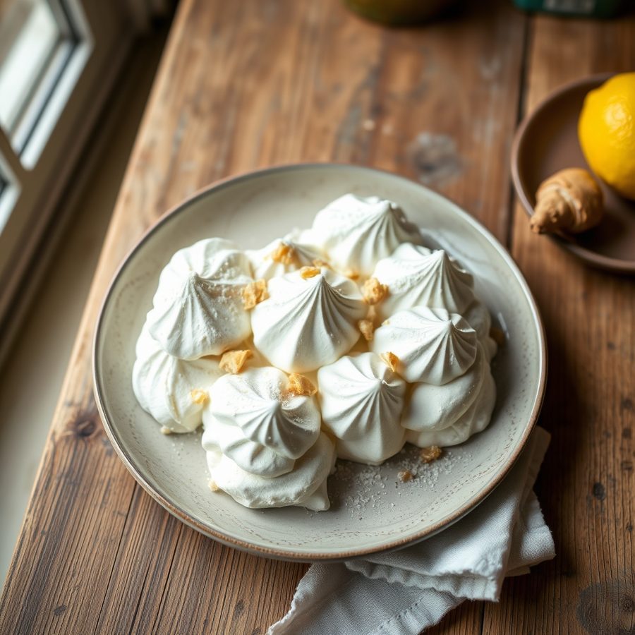 Meringata with Ginger and Cream