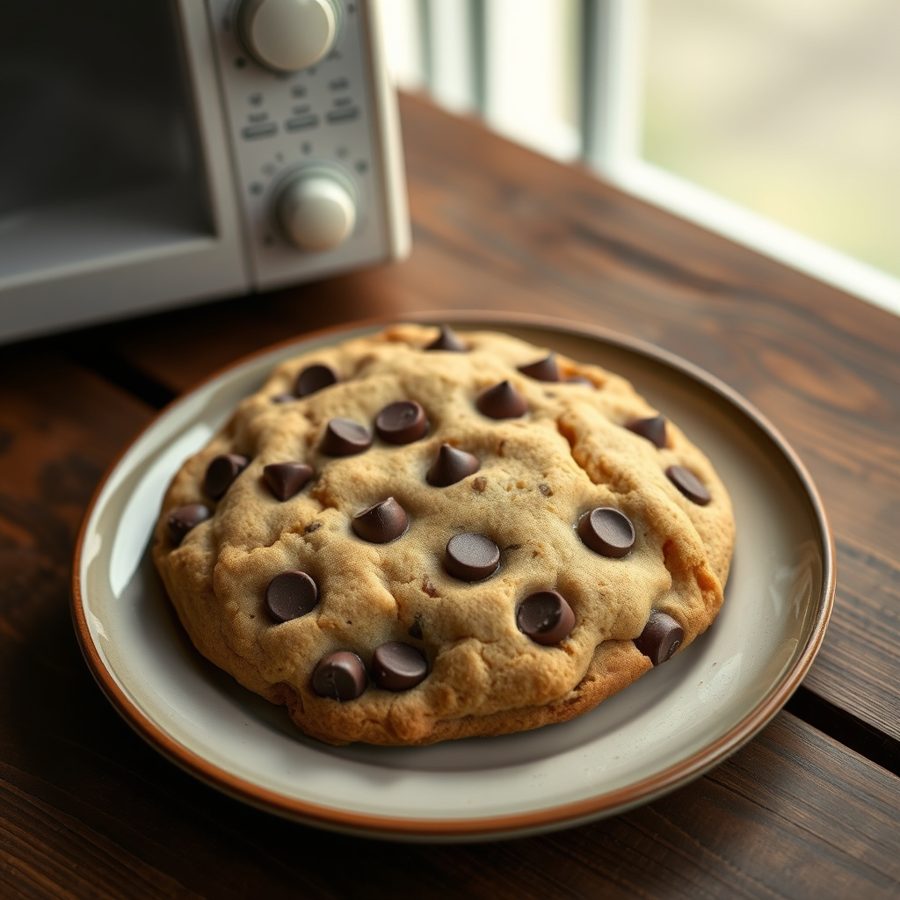 Microwave Chocolate Chip Cookie