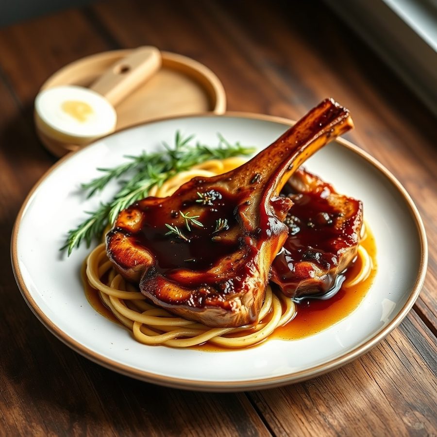 Molasses-Glazed Pork Chops