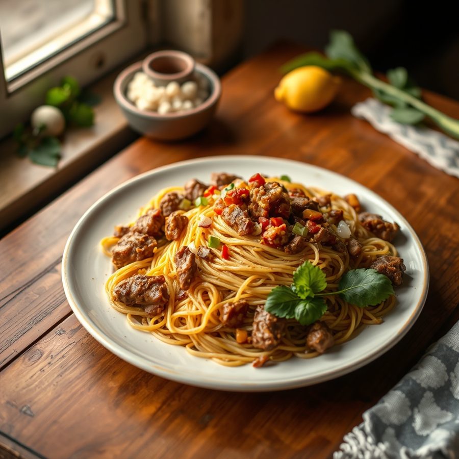 Native Jollof Spaghetti