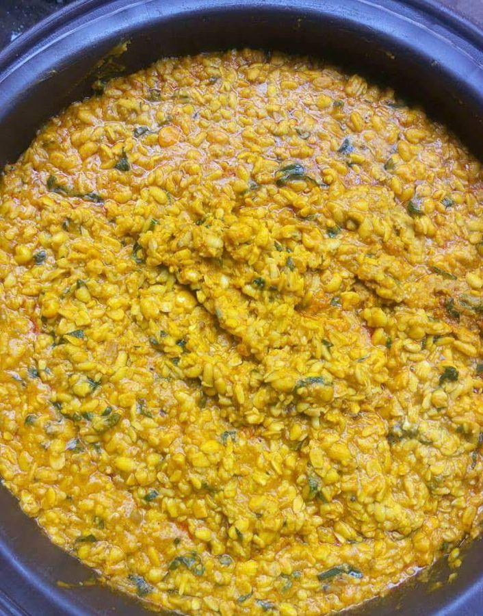 Nigerian Ukwa with Corn (African Breadfruit Porridge)