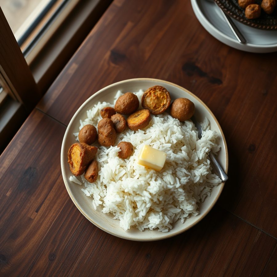 Omu Tuo (Ghanaian Mashed Rice)