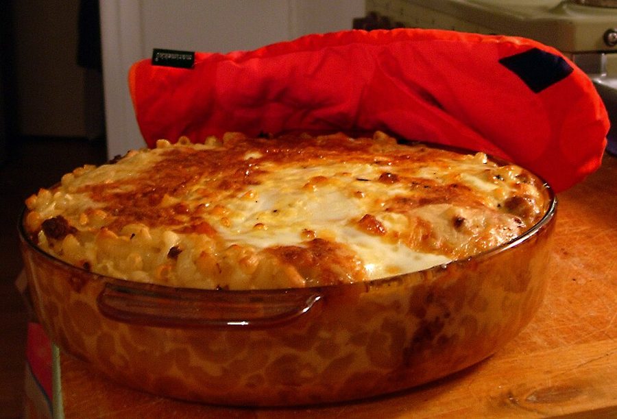 Pasta, Meat and Cheese Casserole (Mostaccioli)