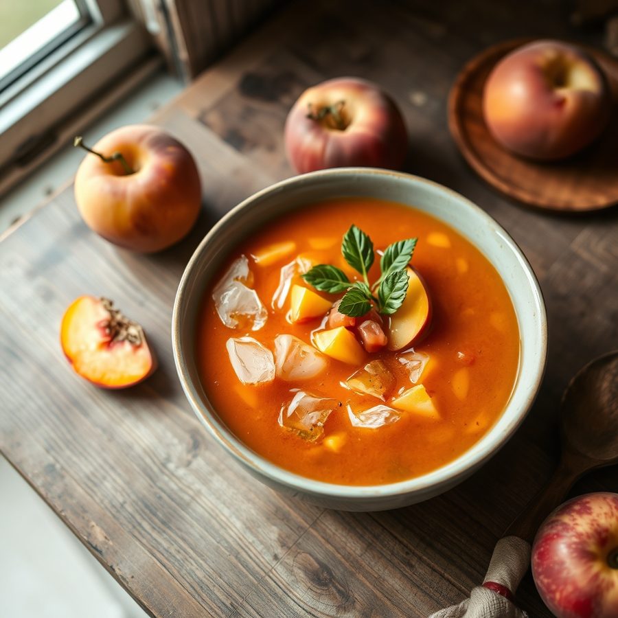 Peach and Tomato Gazpacho
