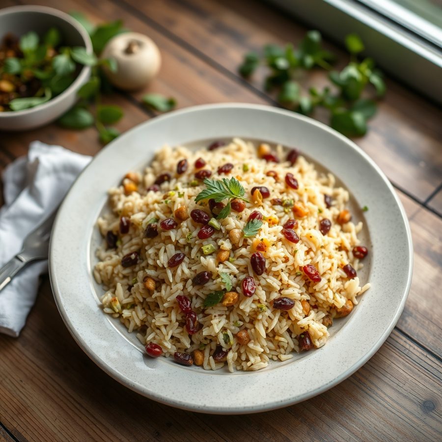 Persian Rice with Pistachio Sauce