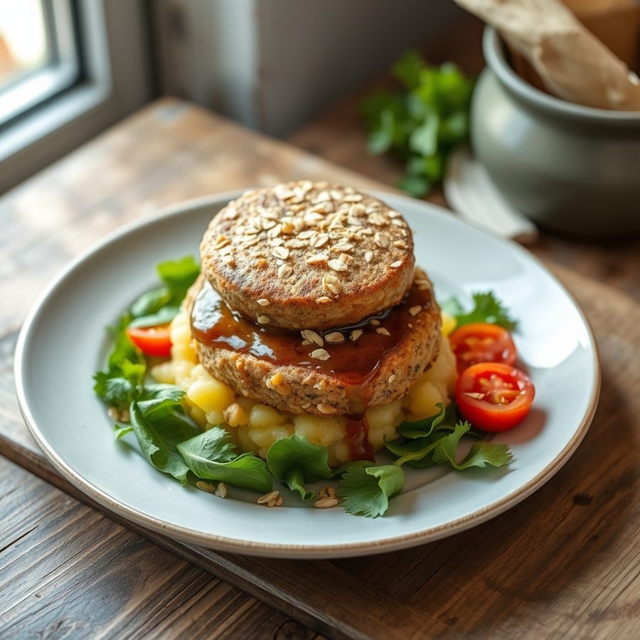 Potato Spelt Oat Burger