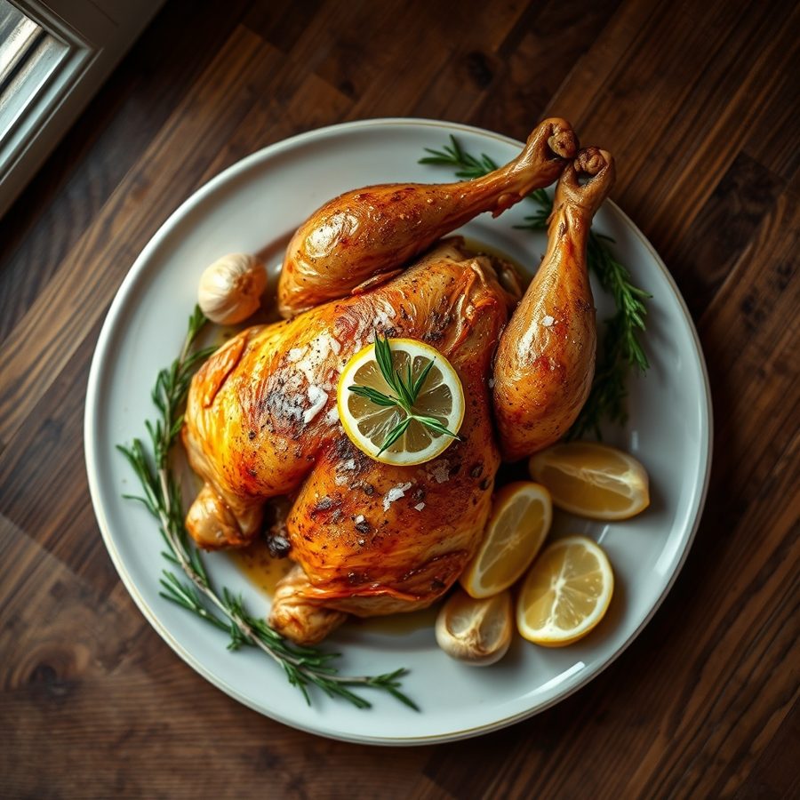 Roast Chicken on Salt