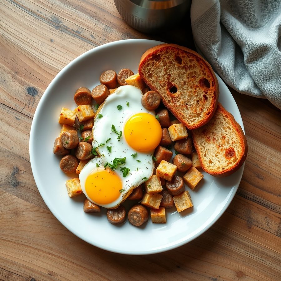 Sausage-Egg Breakfast Dish