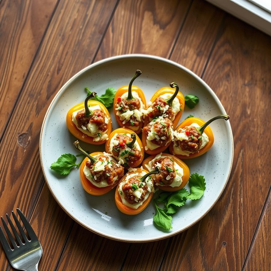 Scotch Bonnet Pepper Poppers