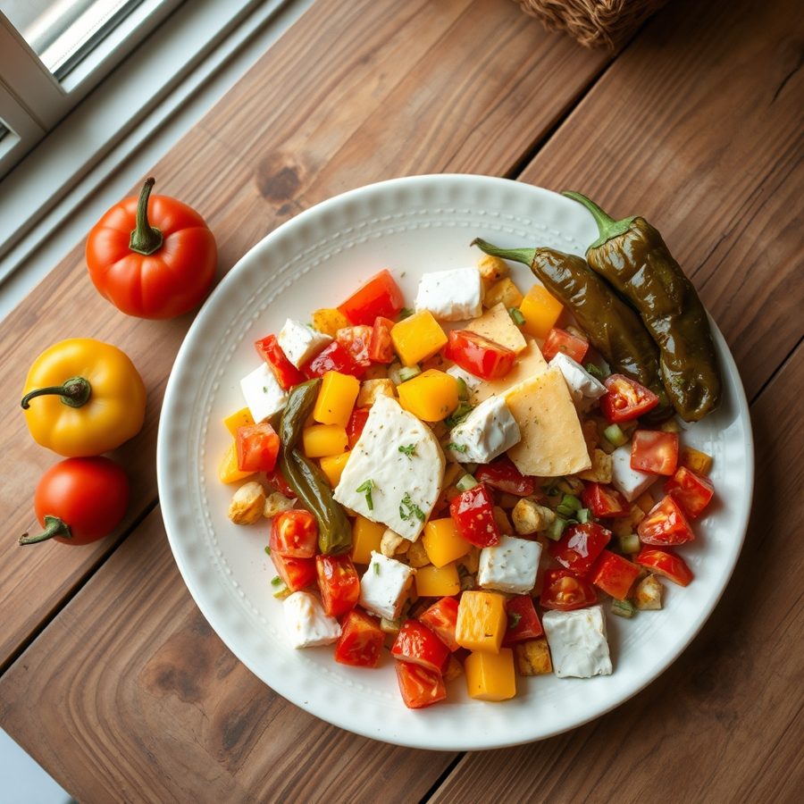 Sirene po Shopski (Bulgarian Cheese and Tomatoes)