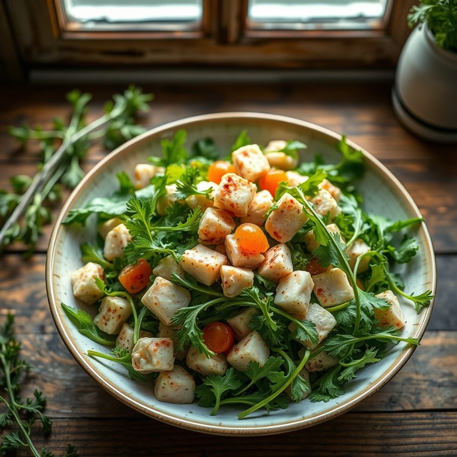 Spicy Crab and Arugula Salad