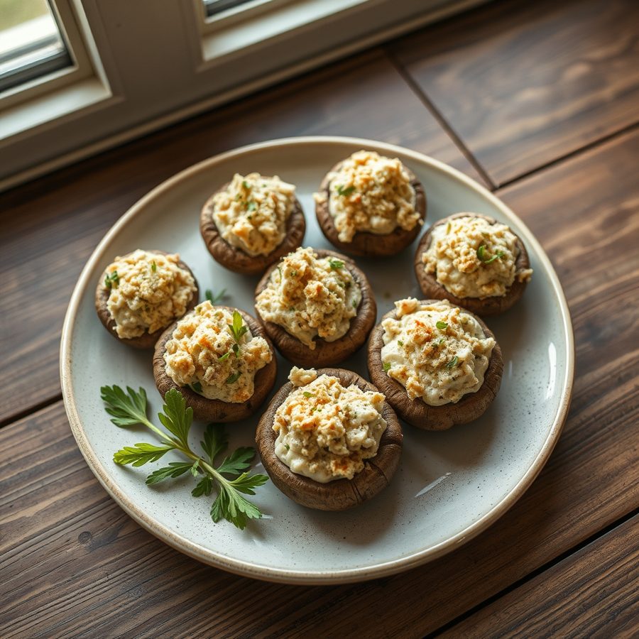 Stuffed Mushrooms with Crabmeat