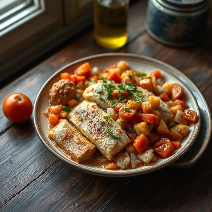 Tajine bil Samak (Libyan Fish Tajine)