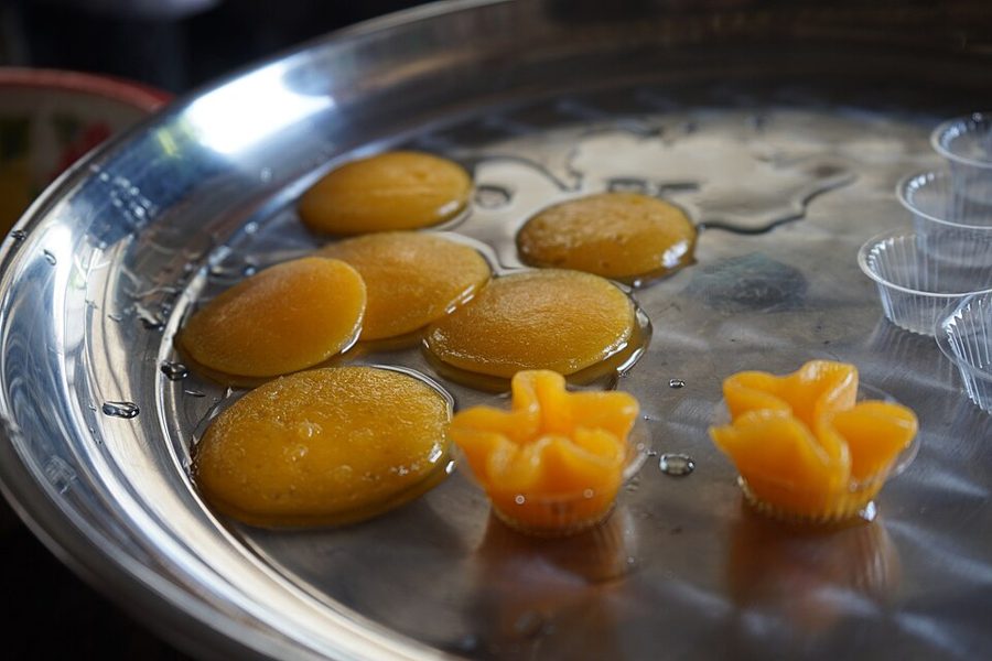 Thong Yib (Thai Candied Egg Yolks)