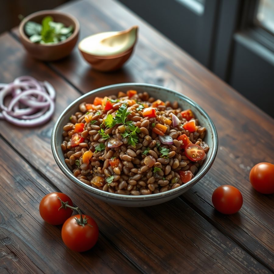 Yemiser Selatta (Ethiopian Lentil Salad)