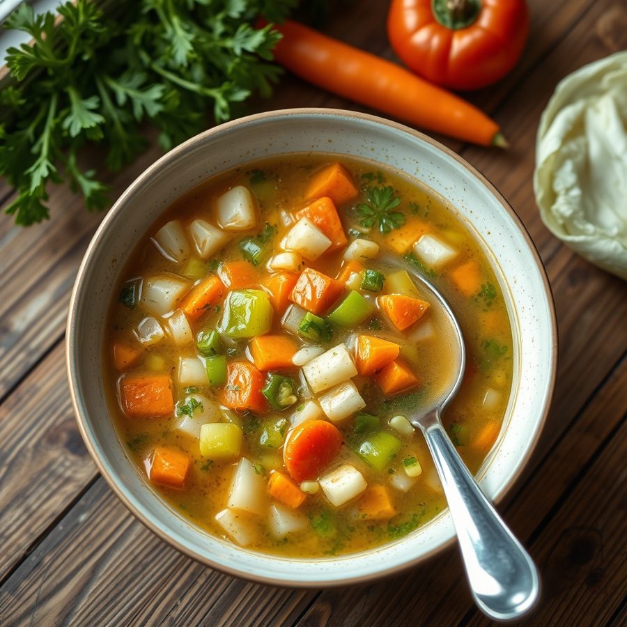 Zelenchukova Supa (Bulgarian Vegetable Soup)